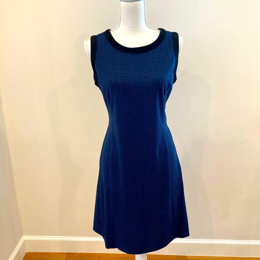 Blue and black dress
